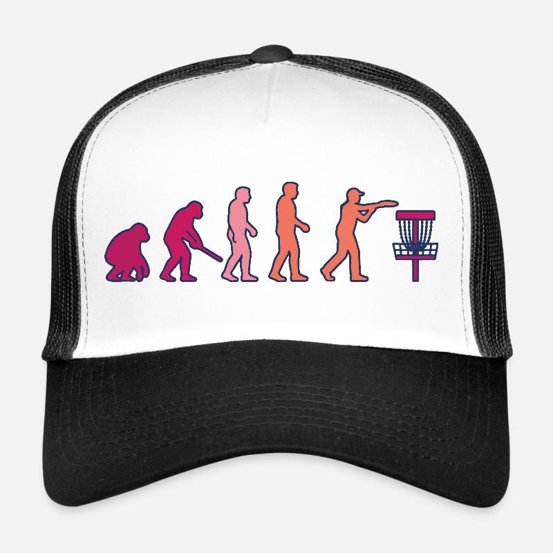 Disc Golf Evolution Lustiger Discgolfer Fliegender Disc Trucker Cap