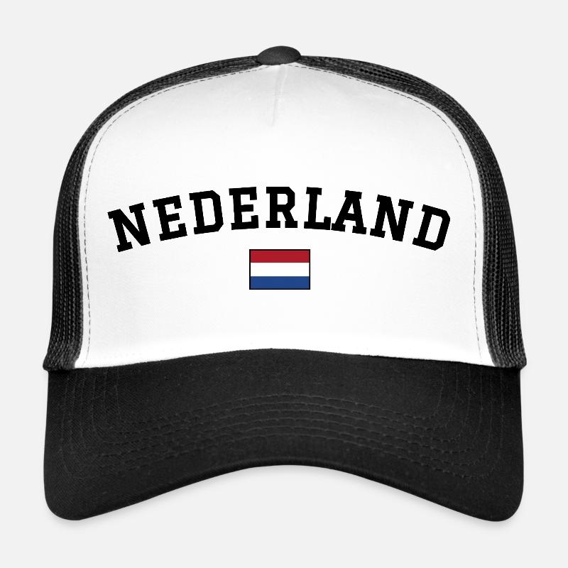 Drapeau des Pays-Bas Noir Casquette trucker 