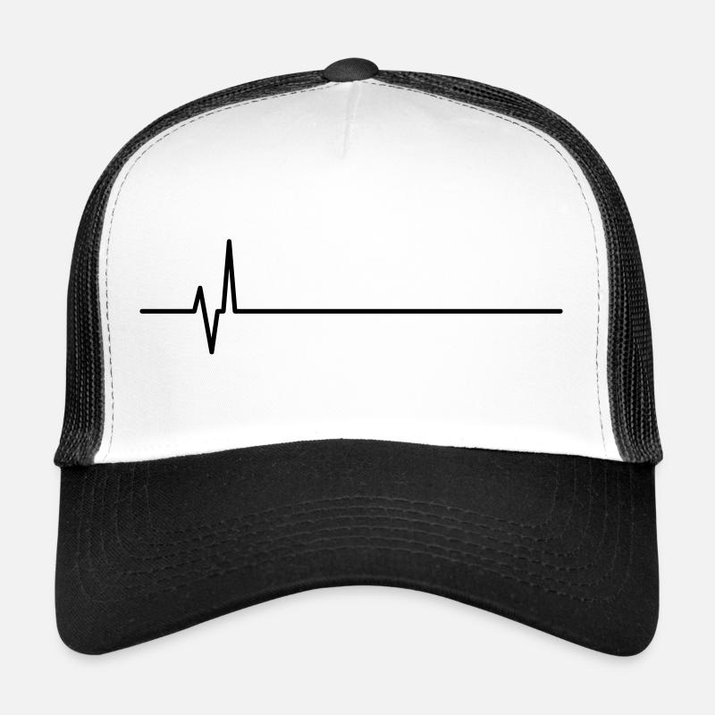 flatline - Trucker Cap - white/black