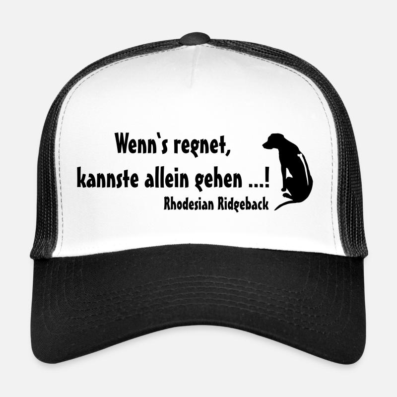Rhodesian Ridgeback Regen - Trucker Cap - Weiß/Schwarz