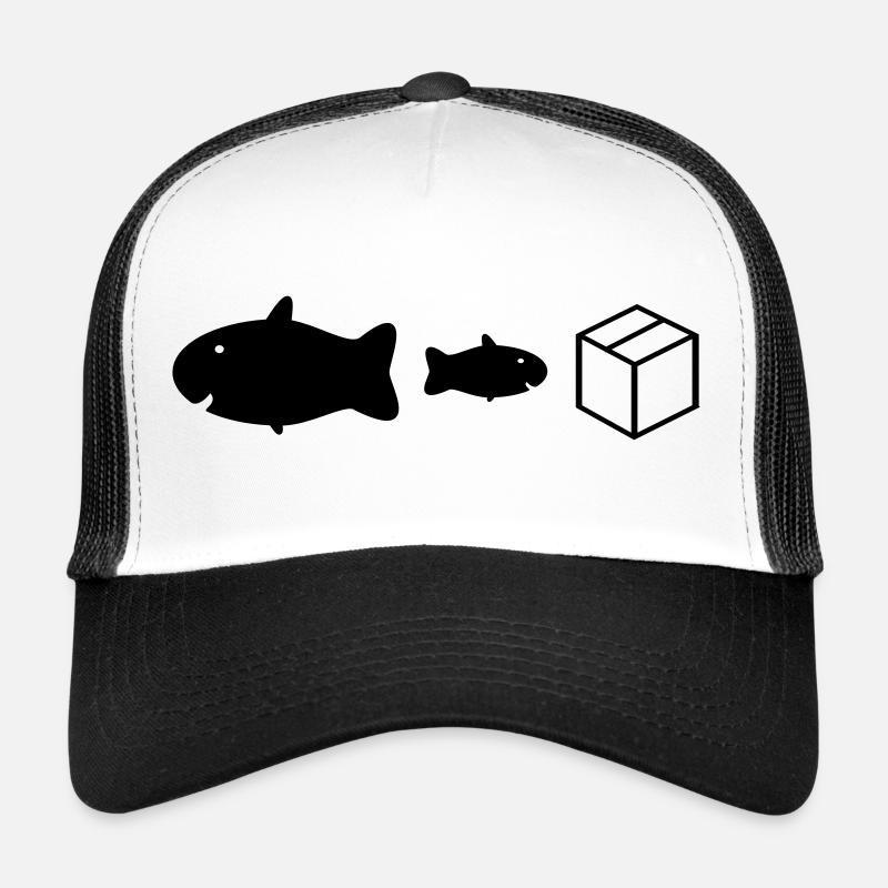big fish little fish cardboard box Trucker Cap