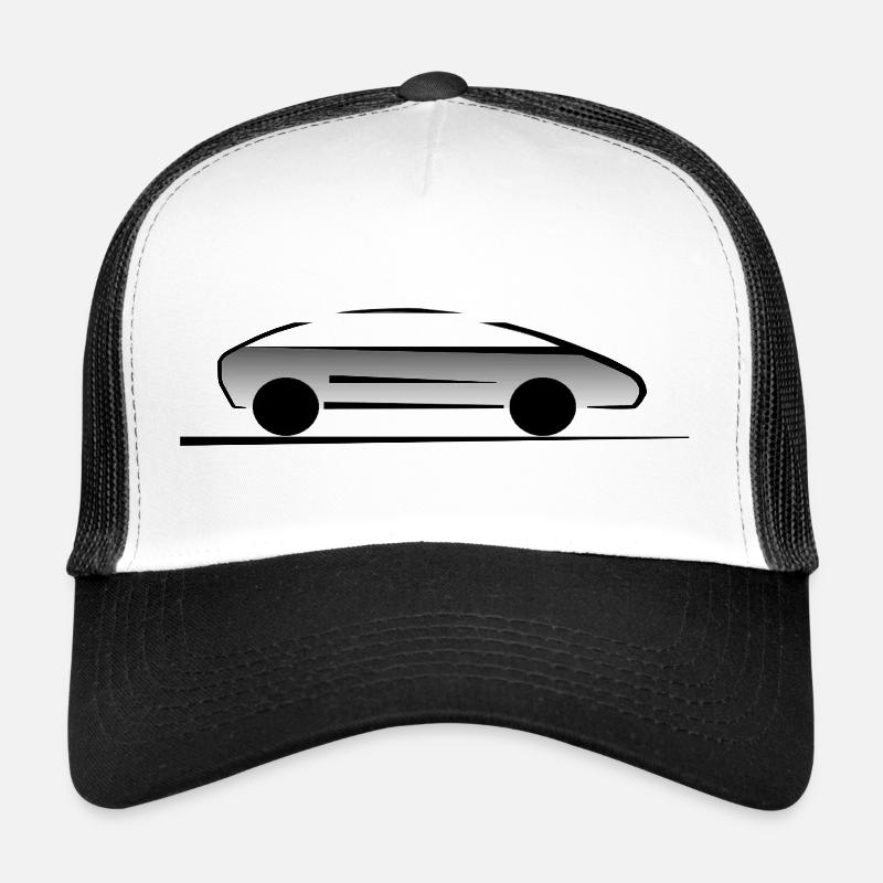 Auto - Trucker Cap - Weiß/Schwarz