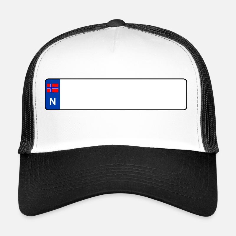 Kennzeichen N - Trucker Cap - Weiß/Schwarz