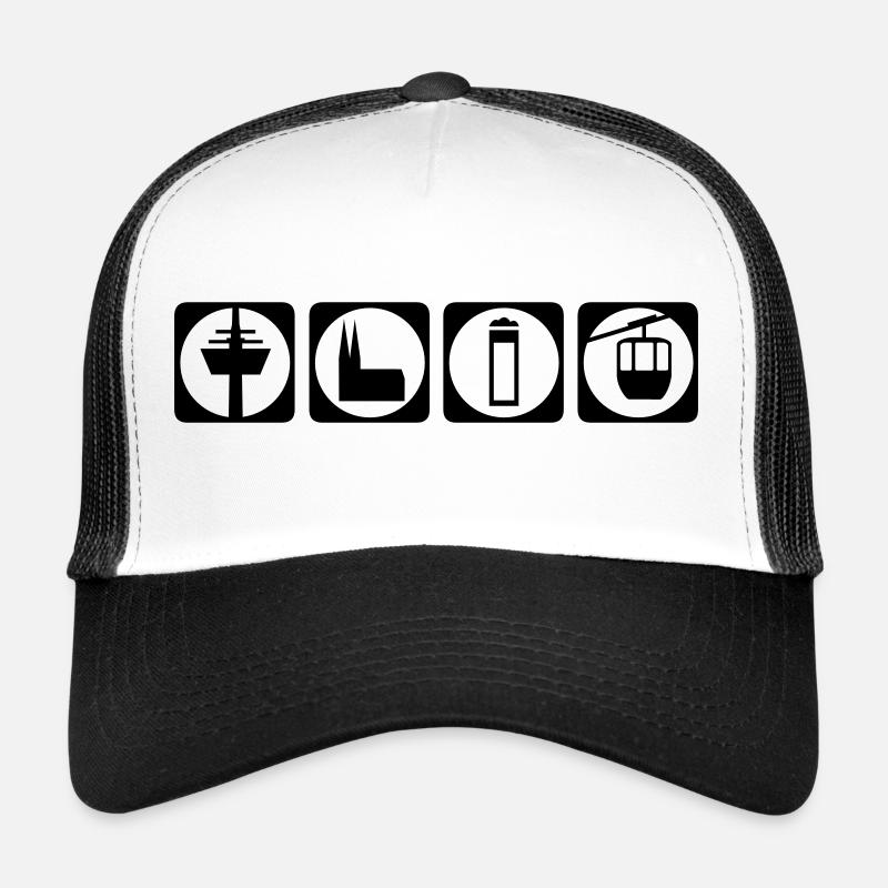 Cologne pictogram - Trucker Cap - white/black