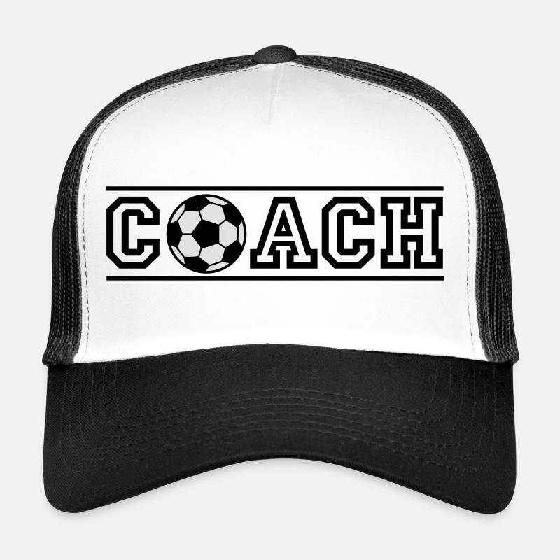 Fußballtrainer - Trucker Cap - Weiß/Schwarz