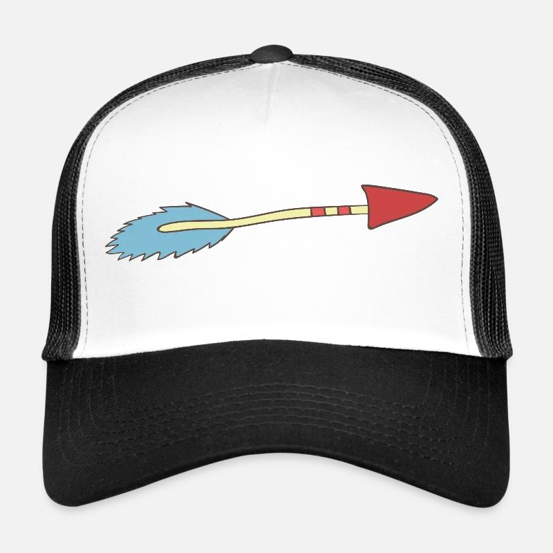 Flèche - Casquette trucker  - blanc/noir