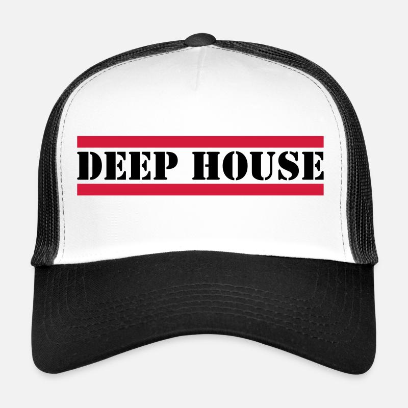 Deep House avec des lignes rouges Casquette trucker 