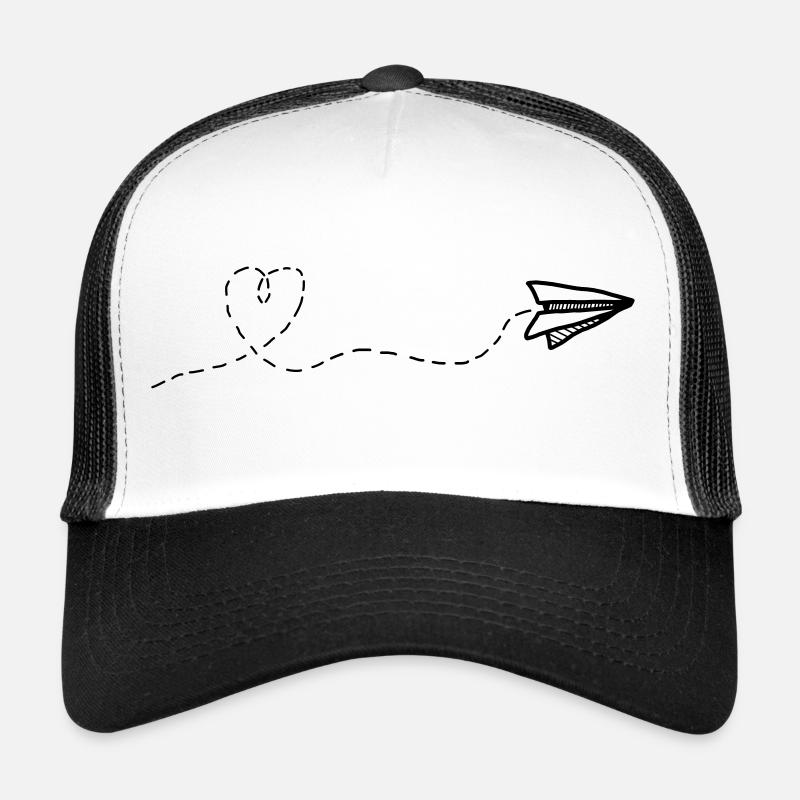 fly heart - Trucker Cap - Weiß/Schwarz