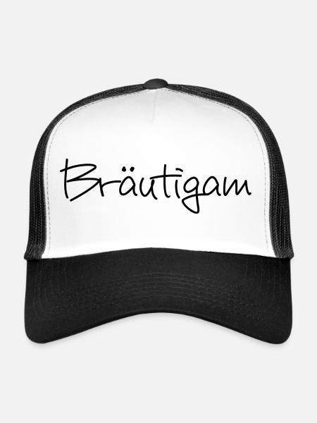 Bräutigam Junggesellenabschied Hochzeit - Trucker Cap - Weiß/Schwarz