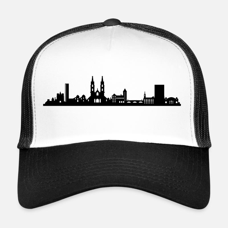 Skyline Basel - Trucker Cap - Weiß/Schwarz