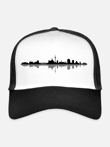 Skyline - Mannheim - Trucker Cap - Weiß/Schwarz
