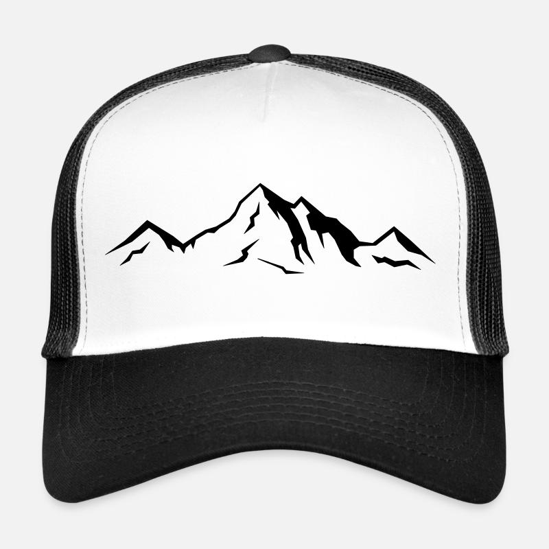 berge_01 - Trucker Cap - white/black