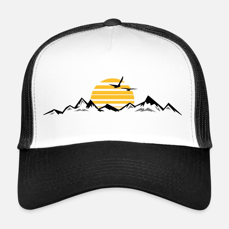 BERGE Mountains Landscape Silhouette Panorama Trucker Cap
