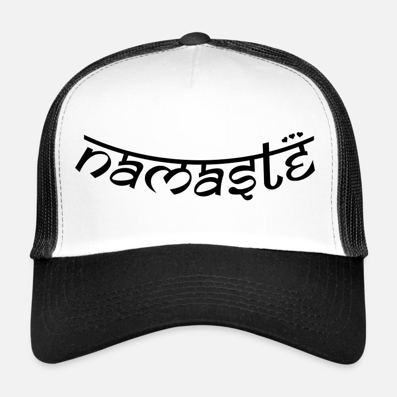 OM NAMASTE BOW - Casquette trucker - blanc/noir