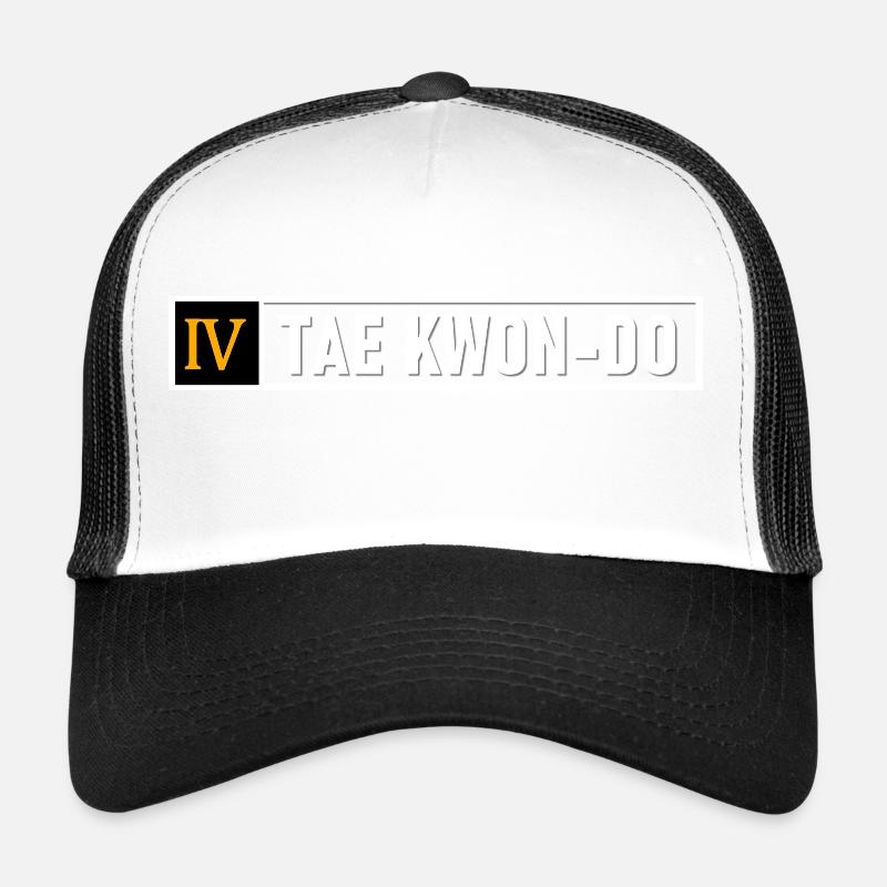 MATS005 Tae Kwon Do 4. Dan - Trucker Cap - Weiß/Schwarz