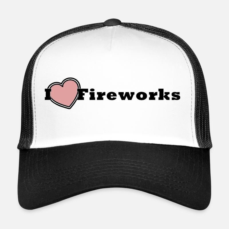 I Love Fireworks - Trucker Cap - white/black