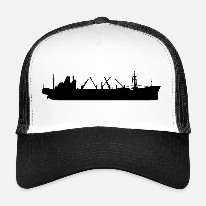 Cargo, cargo, navire marchand - Casquette trucker  - blanc/noir