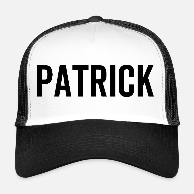 Patrick Custom Name Schriftart Text Geburtstag Trucker Cap
