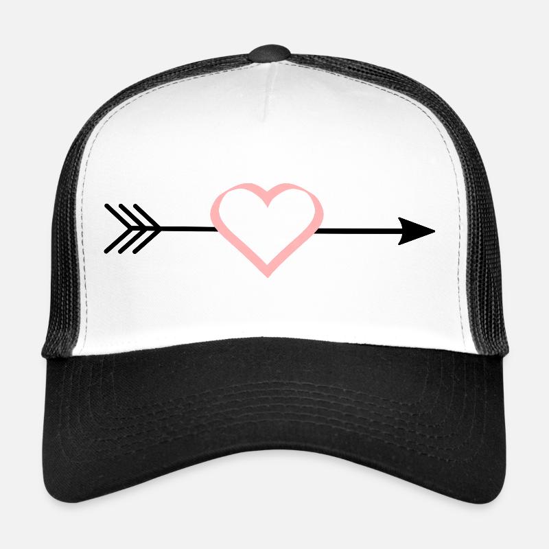 pinkes Herz rosa rot Pfeil Herzen Valentinstag Trucker Cap