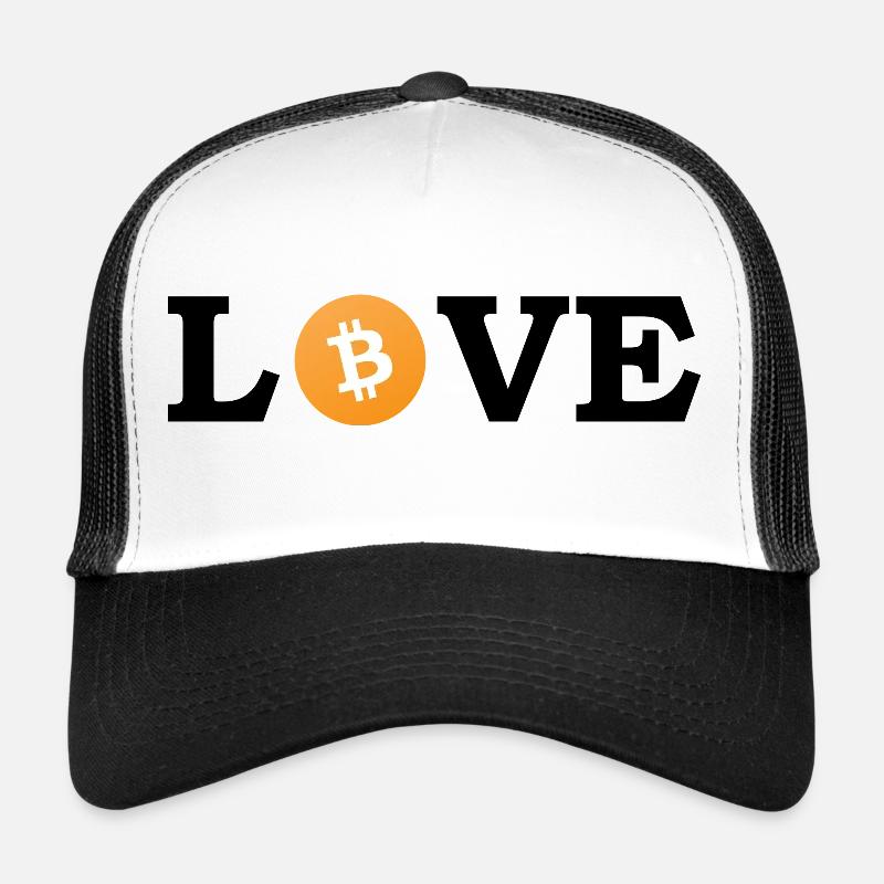 I Love Bitcoin - Trucker Cap - Weiß/Schwarz
