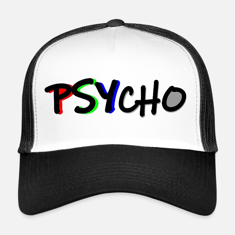 PSYcho Lettrage Goa Psy Musique Trance Progressive Casquette trucker 