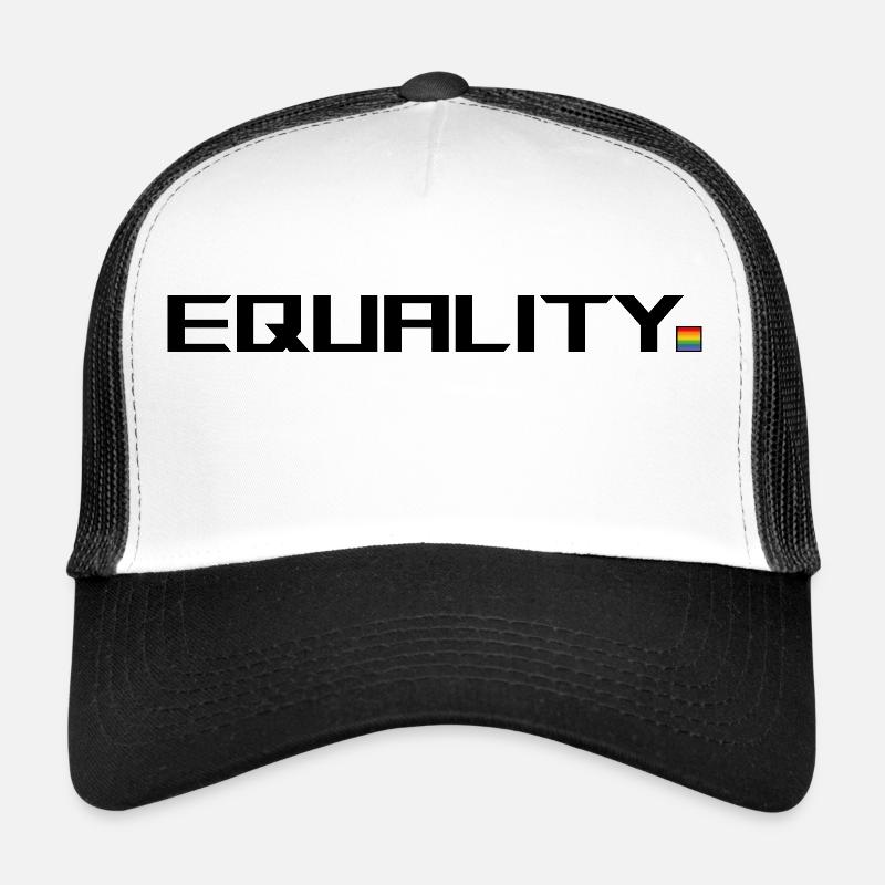 Equality Point Rainbow White Shirt - Trucker Cap - white/black