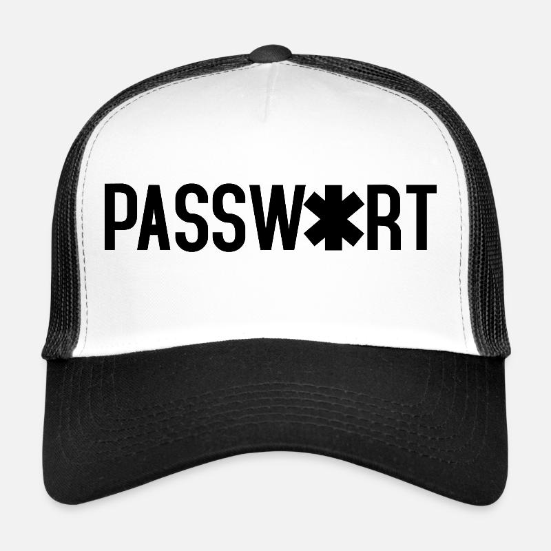 Passwort - Trucker Cap - Weiß/Schwarz