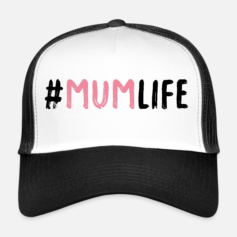 #Mutter Leben - Trucker Cap - Weiß/Schwarz