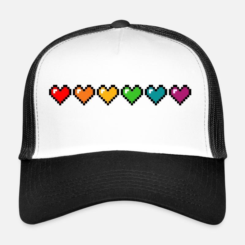 Cœurs Pride Pixel Casquette trucker 