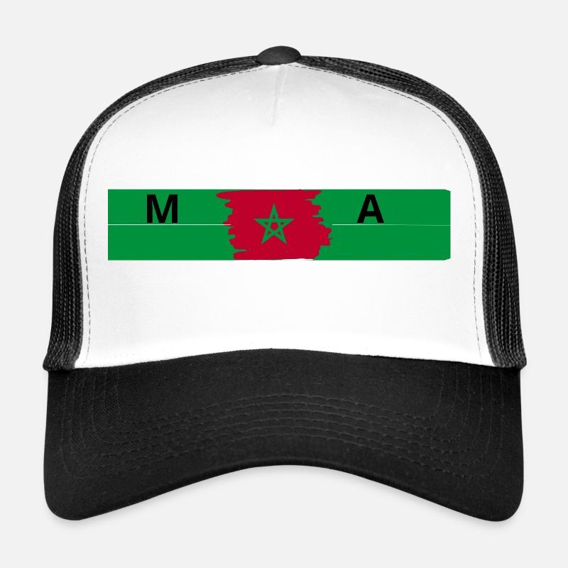 equipe de maroc - Casquette trucker  - blanc/noir