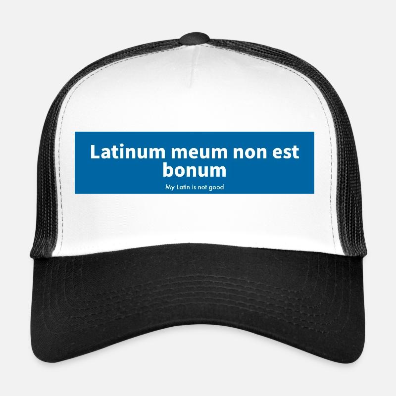 Latein - Trucker Cap - Weiß/Schwarz