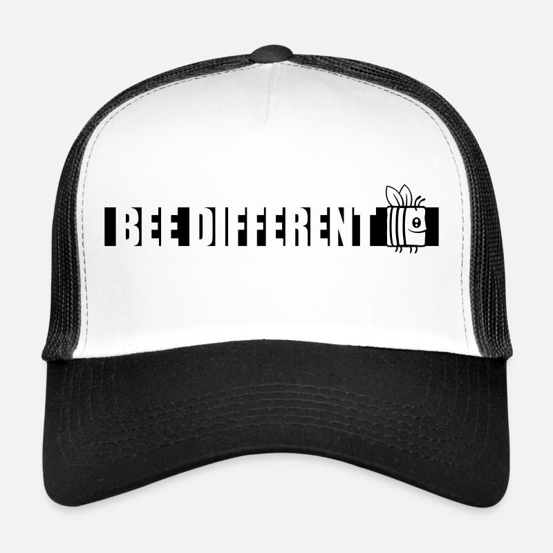 bee citation différente - Casquette trucker  - blanc/noir
