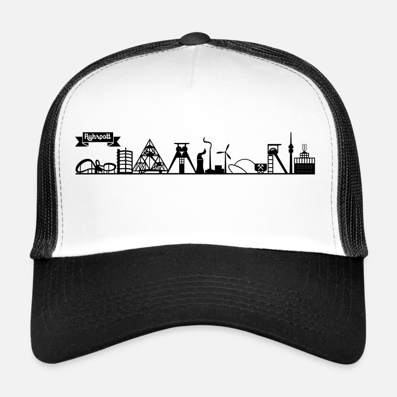 Skyline Ruhrpott - Trucker Cap - Weiß/Schwarz