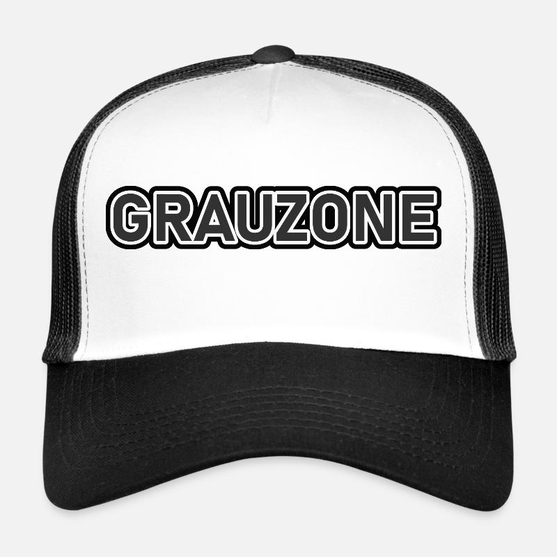 Grauzone - Trucker Cap - Weiß/Schwarz