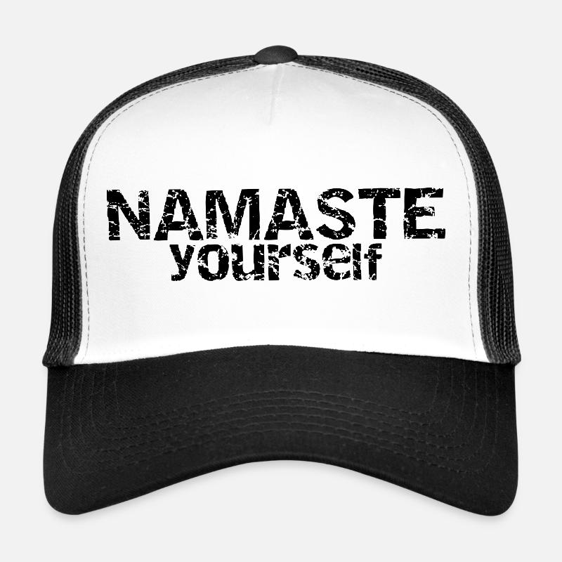 Namaste Yourself - Trucker Cap - white/black