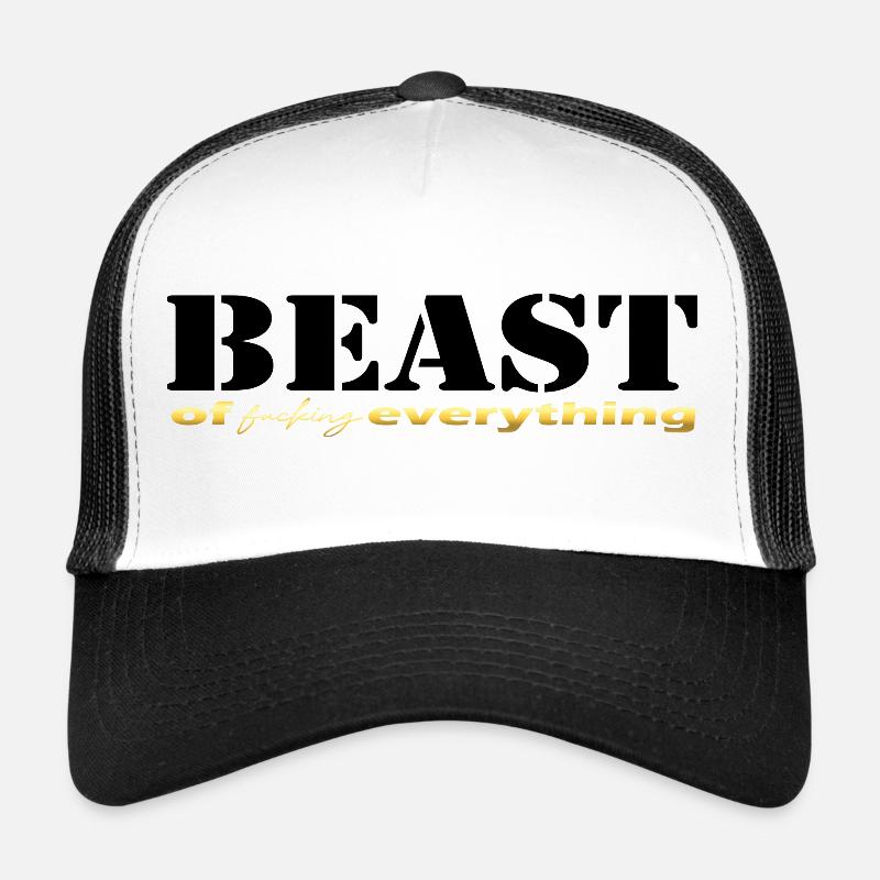 Bête tout noir - Casquette trucker - blanc/noir