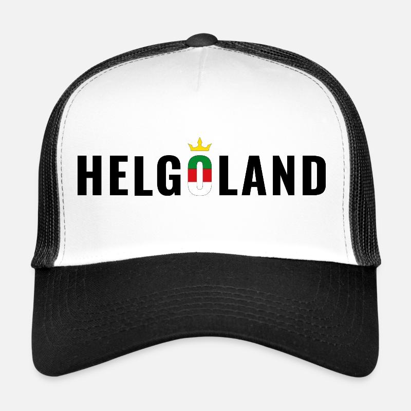 Insel Helgoland Schriftzug - Trucker Cap - Weiß/Schwarz