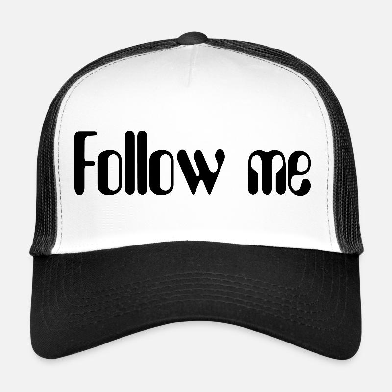 Suivez-moi design pour toutes sortes d’occasions - Casquette trucker  - blanc/noir
