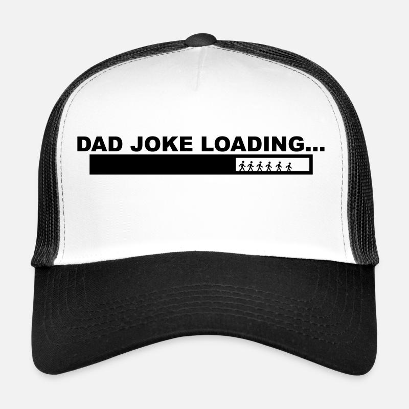 A cool "Dad Joke Loading" design for him - Trucker Cap - white/black