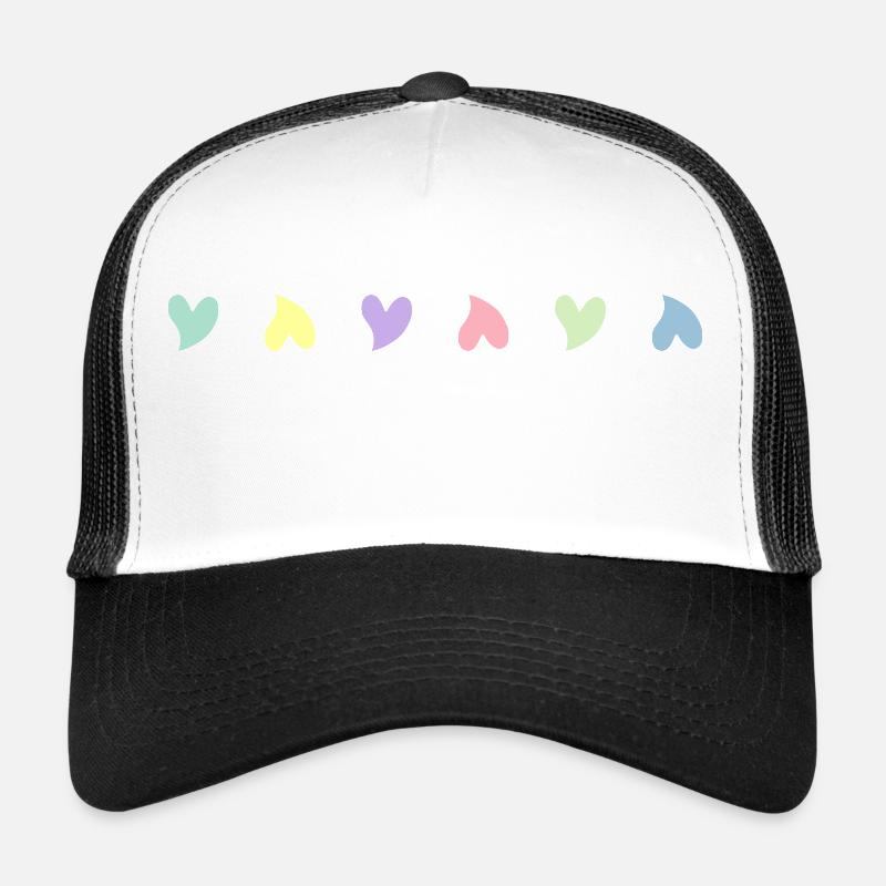 Doux Coeurs Très Petits Coeurs Pastel Casquette trucker 
