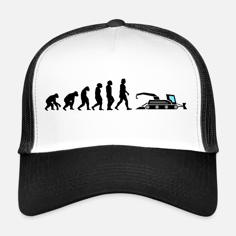 Snow Groomer Evolution Crane Vehicle Slope Snow Trucker Cap
