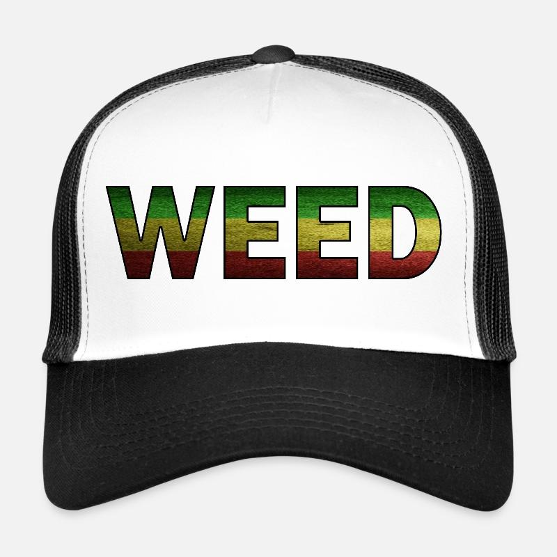 Marijuana Herbe Cannabis Casquette trucker 