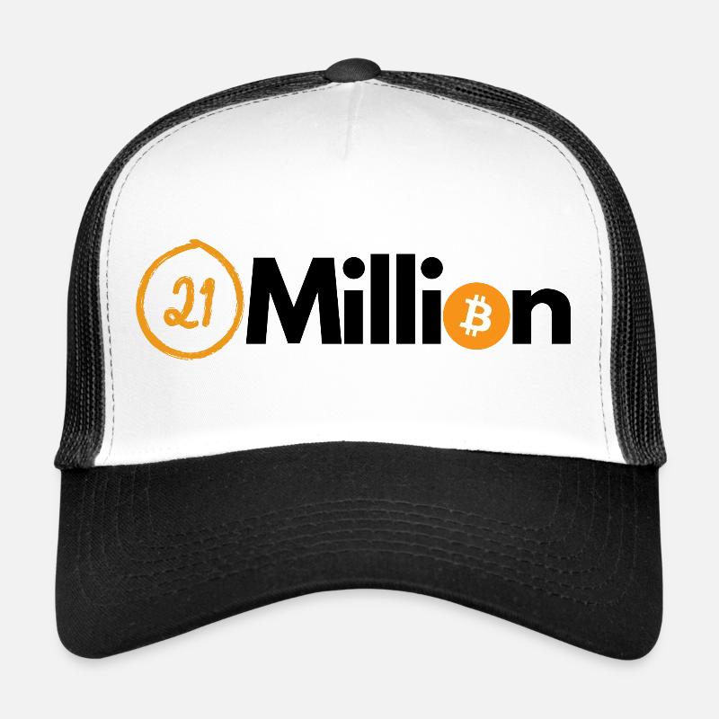 Crypto 21 millions de BTC Bitcoin Casquette trucker 