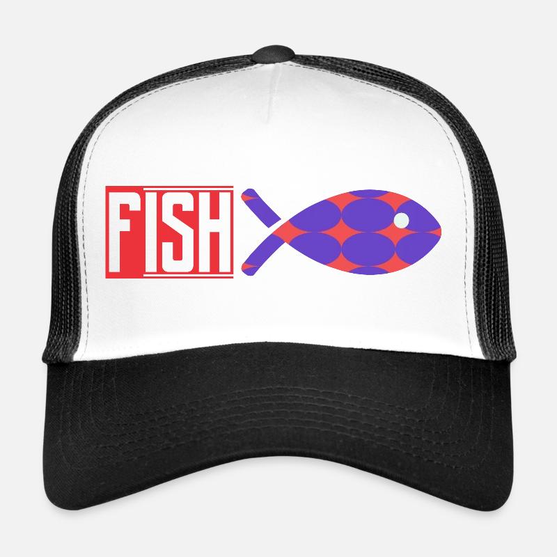 FISH. HUMOUR. POISSON. SARDINE. POISSON D'AVRIL Casquette trucker 