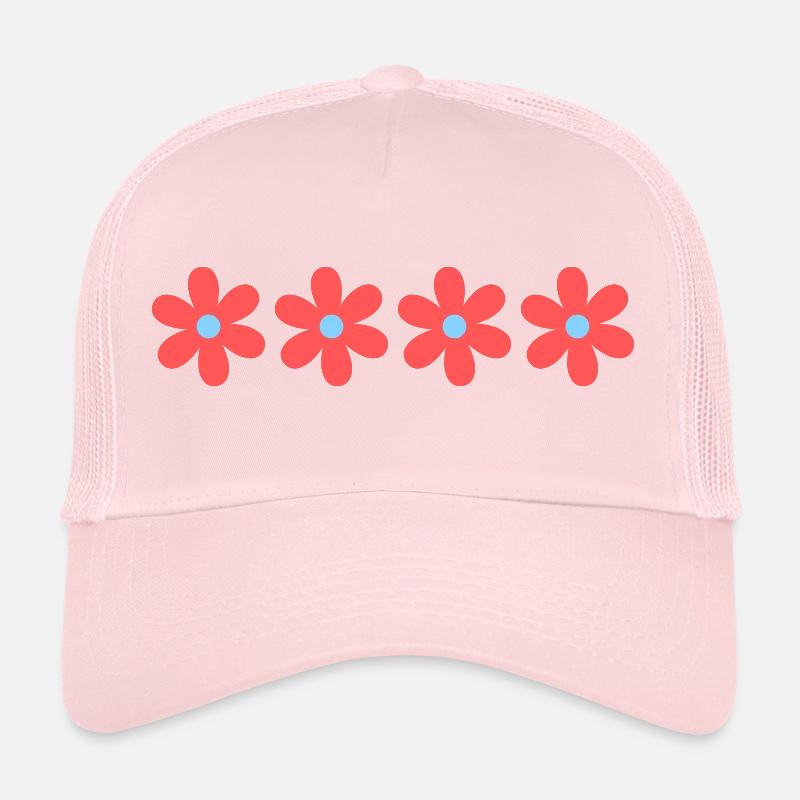 Rosa Gänseblümchenblüten Trucker Cap