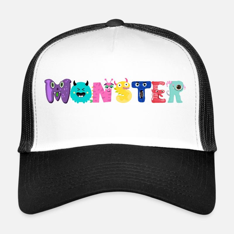 Monster Alphabet - Trucker Cap - white/black