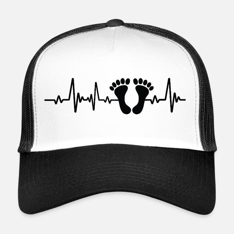 idée Cadeau pour papy mamie pieds noirs - Casquette trucker - blanc/noir