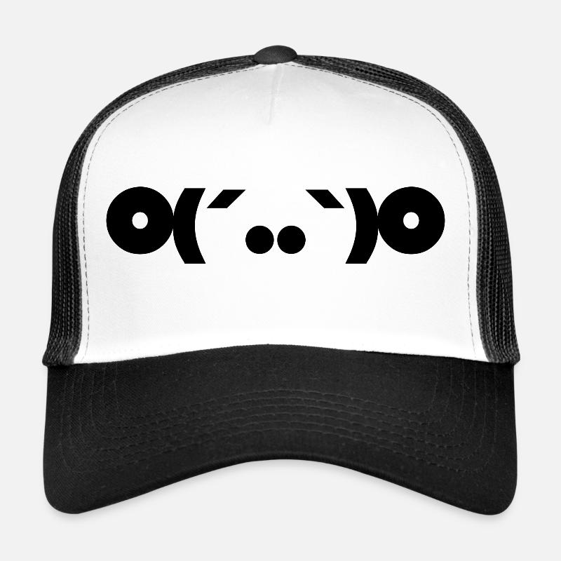 O(´..`)O shy ape schwarz Affe - Trucker Cap - Weiß/Schwarz