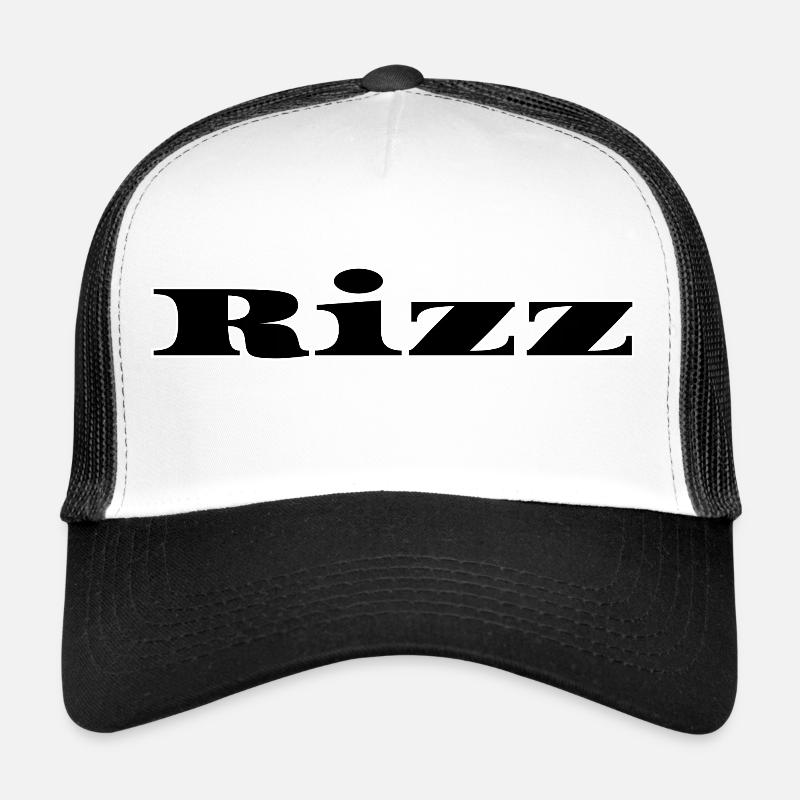 Modernes Rizz Black Design Trucker Cap
