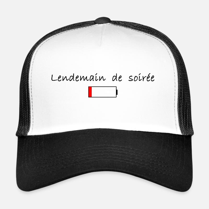 lendemain de soirée noir - Casquette trucker  - blanc/noir